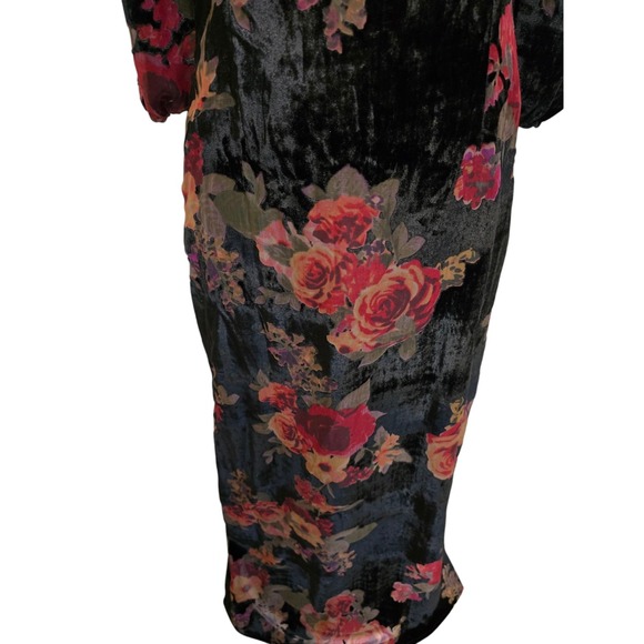 Sage The Label Black Velvet Maxi Dress Size Small Open‎ Back - Picture 3 of 6